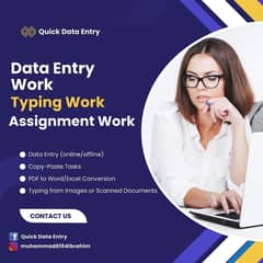 Assignment Work /Data Entry / Typing Work