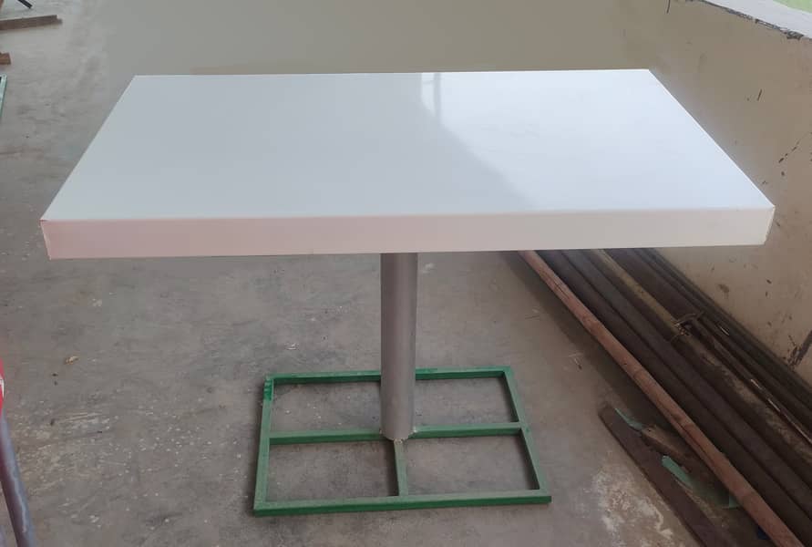 Steel tables with powder coating - Qty 8 0