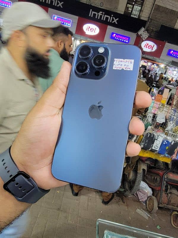 iPhone 15 Pro Max 256GB Blue HK Variant NonPta 10/9 Condition with box 0