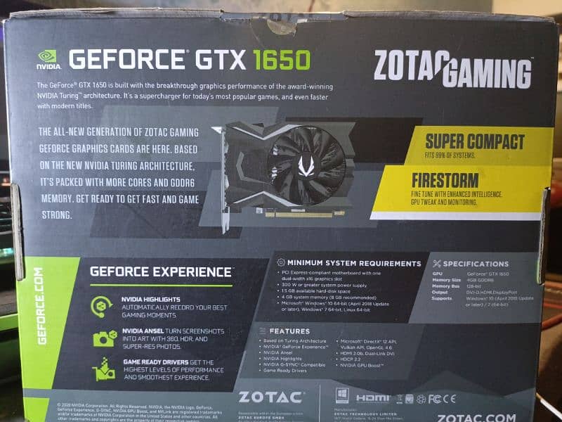 Nvidia GeForce GTX 1650 OC Edition for sale 1