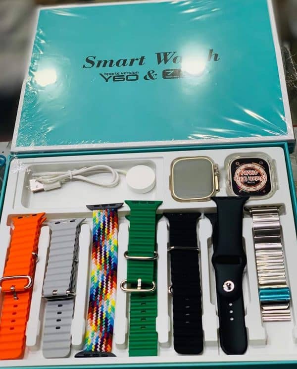 y60 smart watch with 7 different straps 2