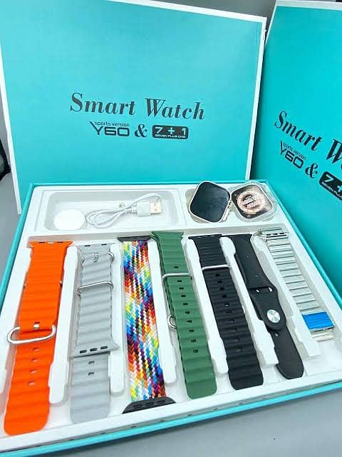 y60 smart watch with 7 different straps 4