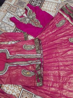 lehnga choli with short gown