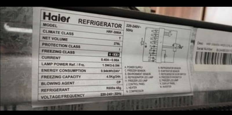 inverter Haier glass door fridge 2