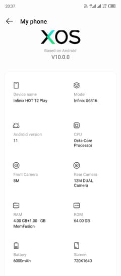 Infinix hot 12 Play