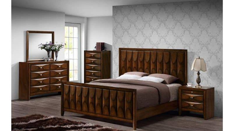 wooden bed set | Polish bed set | modern bed set | new design bed set 7