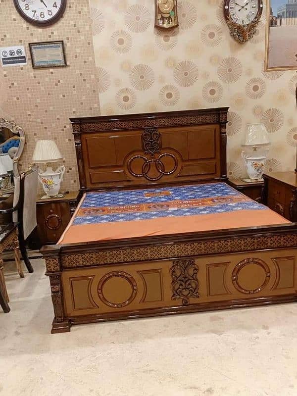 wooden bed set | Polish bed set | modern bed set | new design bed set 10