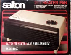 Salton Fan Heater. Made in England (New)