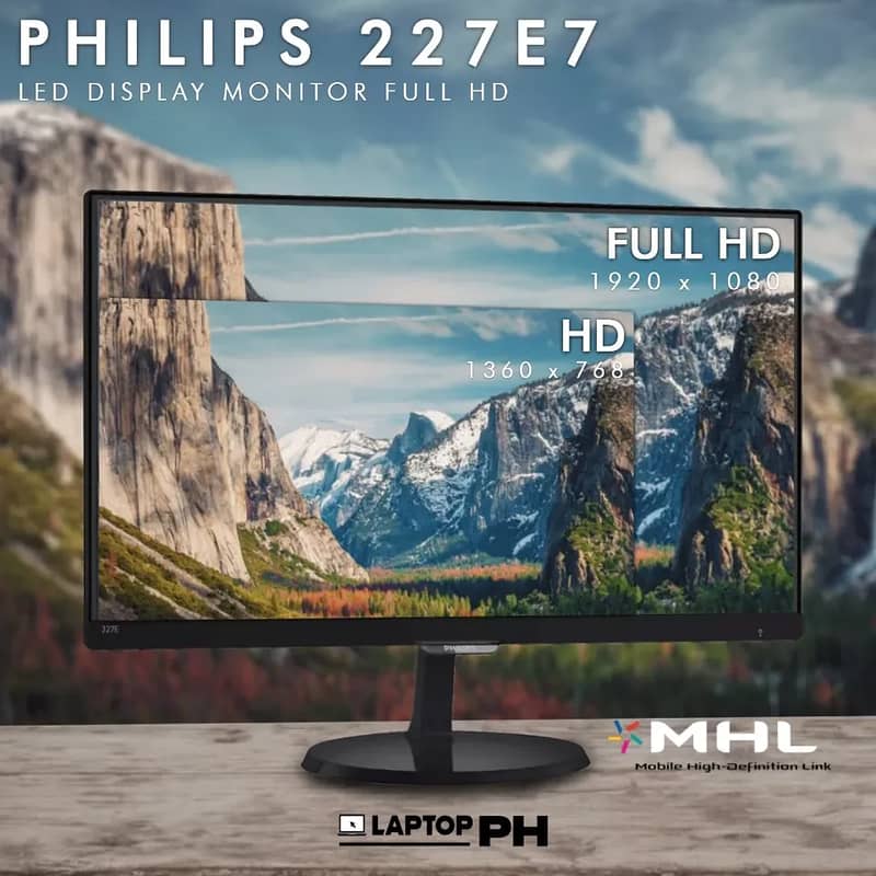 22 Inch Borderless Philips IPS HDMI LED Monitor 1