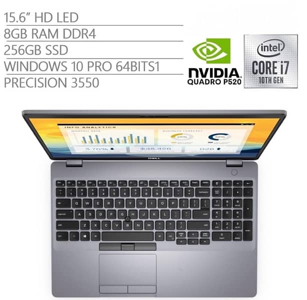 DELL PRECISION 3550 i7 10th Generation With NVDIA Graphics Card 3