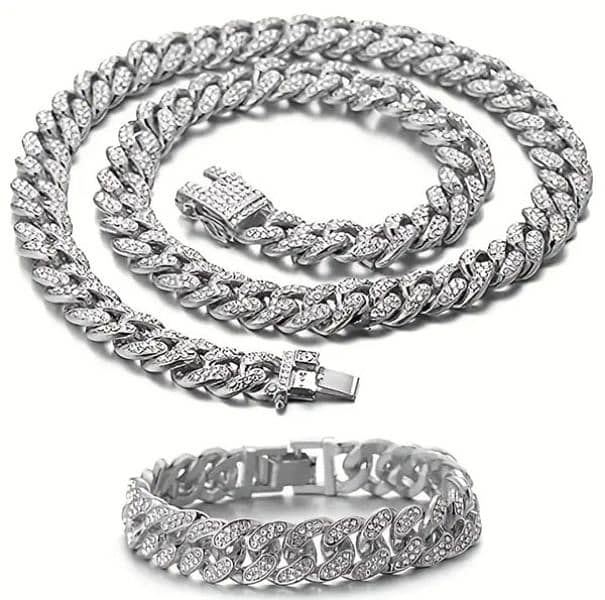 iced out Chain and Bracelet set with premium Quality 3