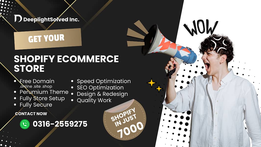 shopify website | ecommerce | Digital Marketing | web development SEO 0