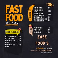 zabe food pakistani and fast food available