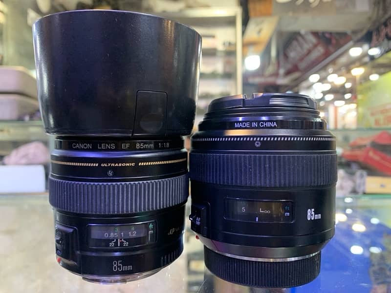 DSLR CAMERA LENS CANON AND YONGNO 85mm contact 03212306356 0