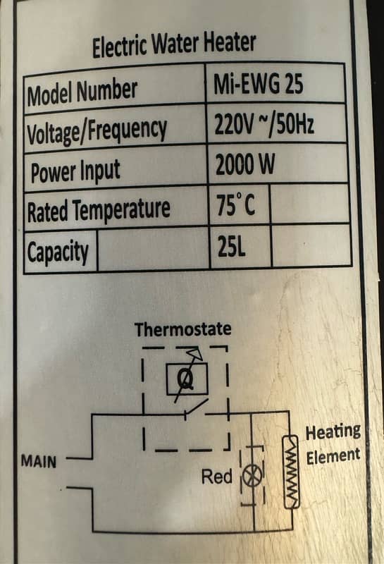 MIDAS Electric Gyser Made in Italy 3