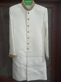 Sherwani + inner + Turban + khussa for urgent sale