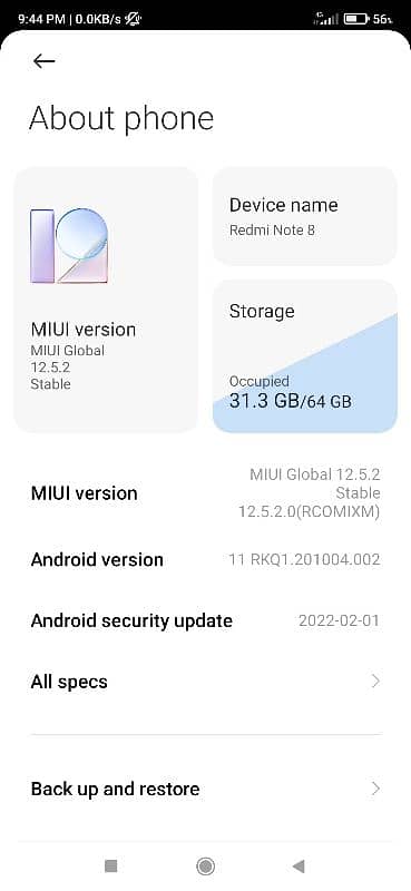 redmi note 8,4 64 no box 0