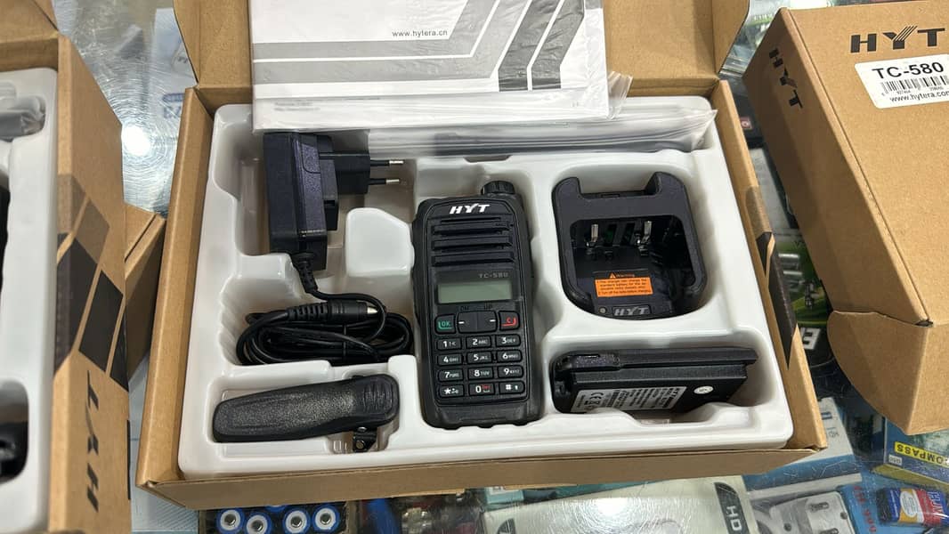 HYT TC 580 Walkie Talkies, Two Way VHF Radio New Pack wireless Set 1pc 7