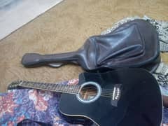 Acoustic - Electric Guitar  With pure Leather Premium Cover