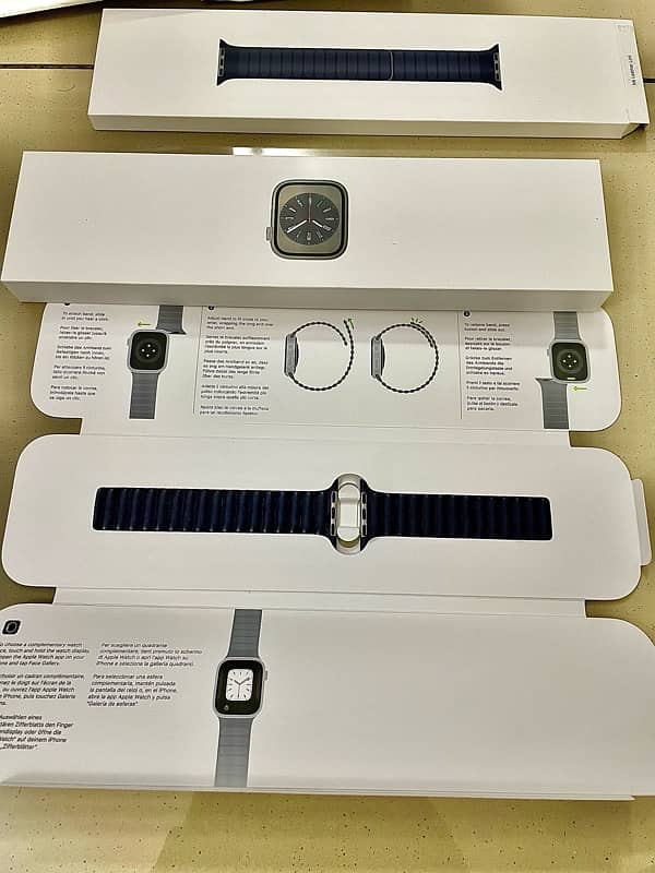 Apple Watch Series 8 Stainless Steel Graphite Magnetic Link USA Import 17