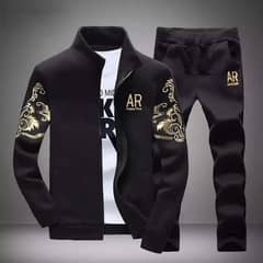 Men's Black Fleece Track suit _2piece pain Design for Ultimate comfor