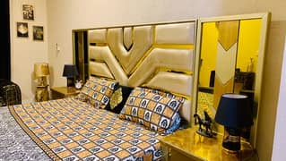 Full Room Set | Bed Set | Sofa Set | Velvet Shine Fab | Golden Black