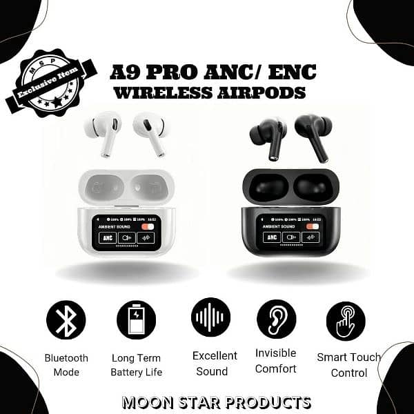 A9 pro airpods pro 3rd generation with active noise cancelling 1