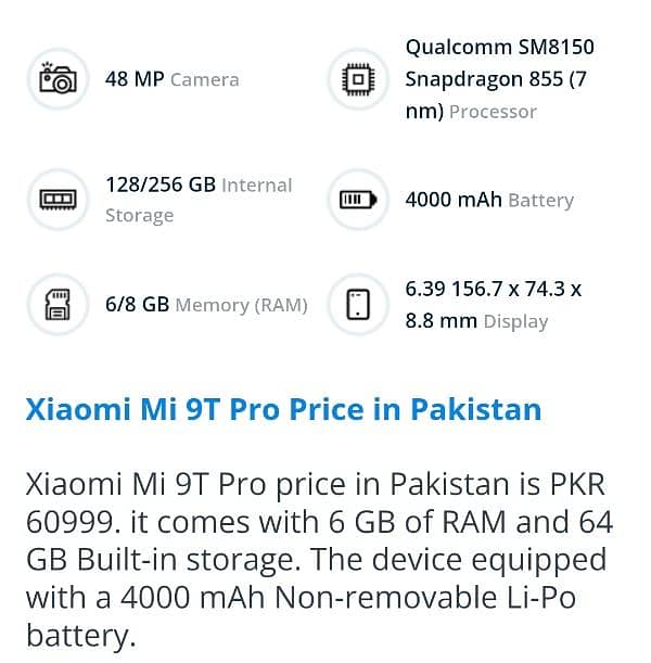 Xiaomi mi 9t pro non-PTA 12