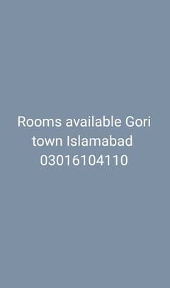 Rooms available Gori town phase 2 Islamabad