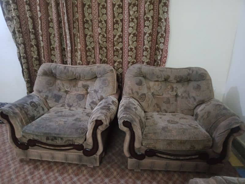 sofa | seven seater sofa | poshish sofa | glass table |with sofa cover 1