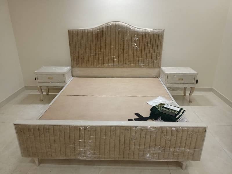 king size bed with dressing and side tables 0