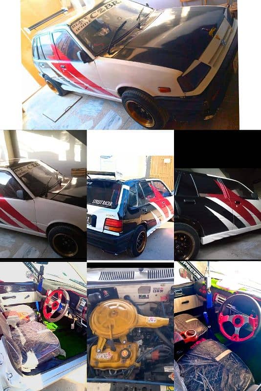 Suzuki Mehran  and  Khyber sports modified car exchange possible 2 car 11