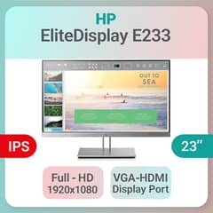 23 Inch HP Borderless Silver IPS Full HD LED Monitor with HDMI