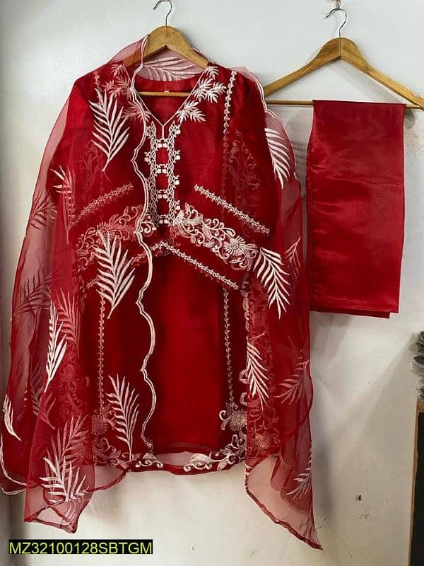 Fancy stitched suit/ Embroidered suit/ women dress 2024 2