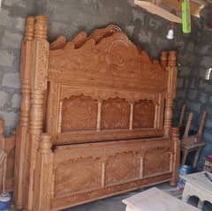 king size bed original 100 precent Deyaar wood, from gilgit