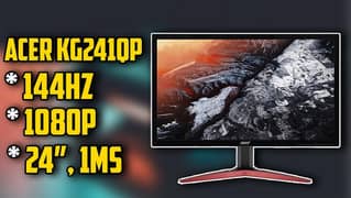 24" Inch Acer 165Hz Gaming Monitor with 1MS Time Response and 2 HDMI