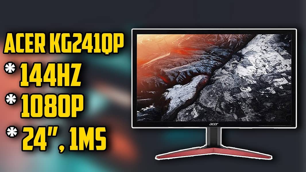 24" Inch Acer 165Hz Gaming Monitor with 1MS Time Response and 2 HDMI 0