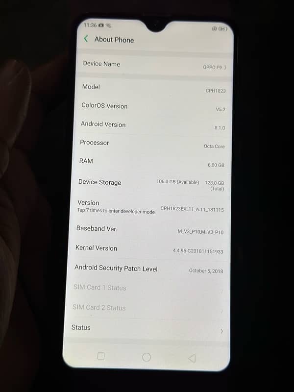 oppo f9  6/128 all okay 3