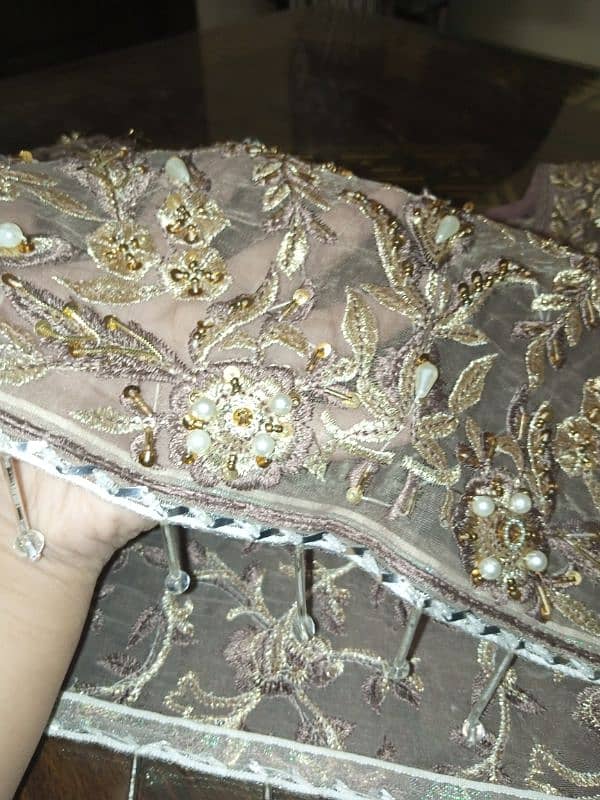 we are selling frock,organza dopatta & embroidery trouser 6