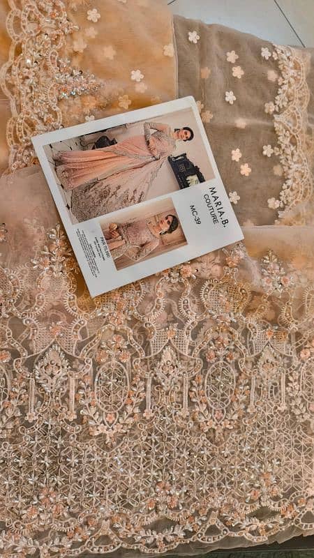 Weeding Sarree,Fully embellished net sarree Maria B 5