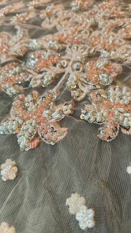 Weeding Sarree,Fully embellished net sarree Maria B 9