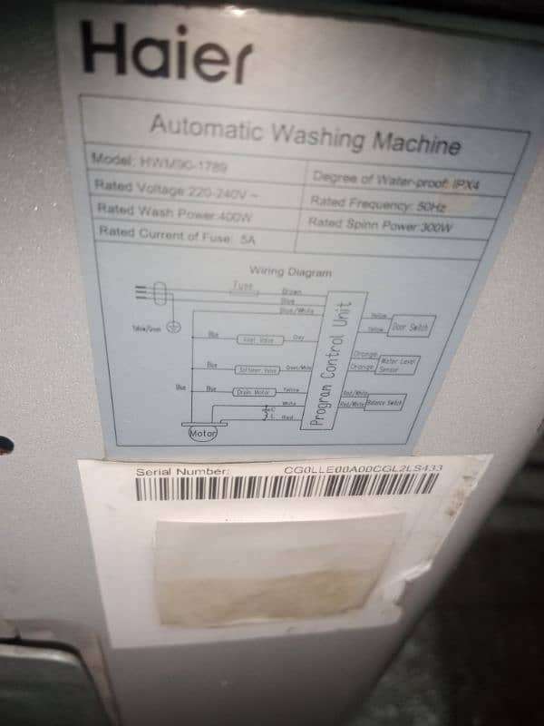 Haier 9kg auto washing for sale 16