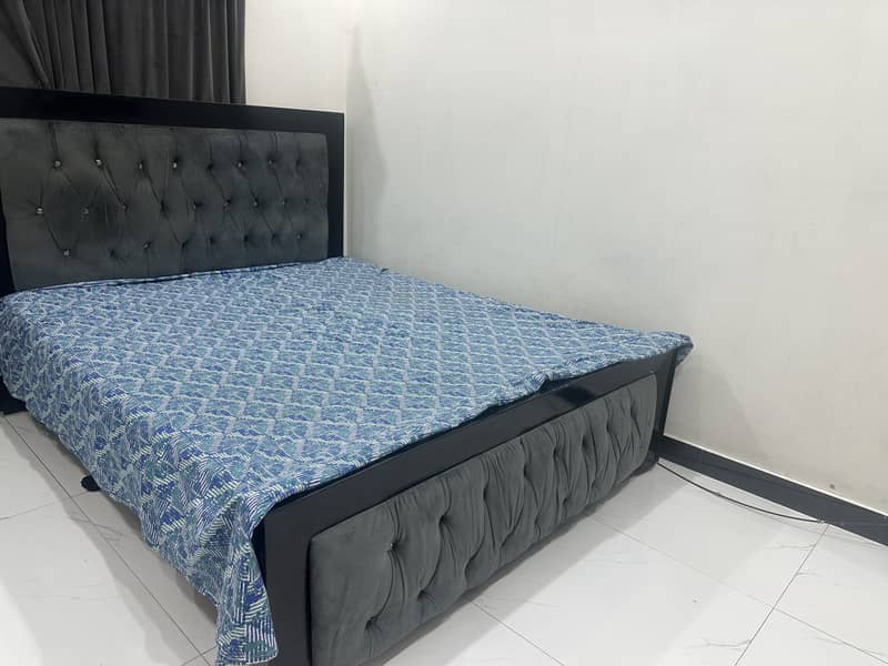 Double bed with side tables for sale 0