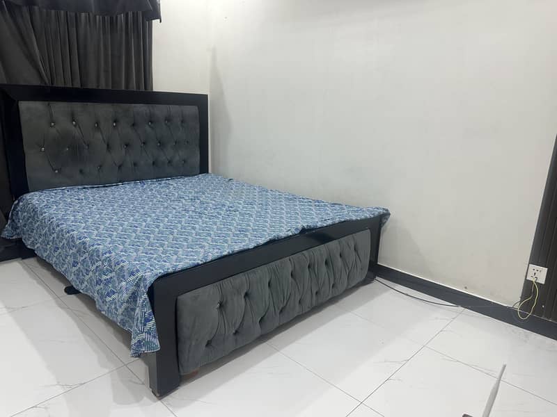 Double bed with side tables for sale 2