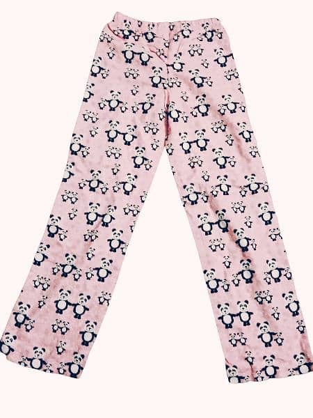 Pink Panda Cartoon Character Kids Night Pajamas for Girls 1