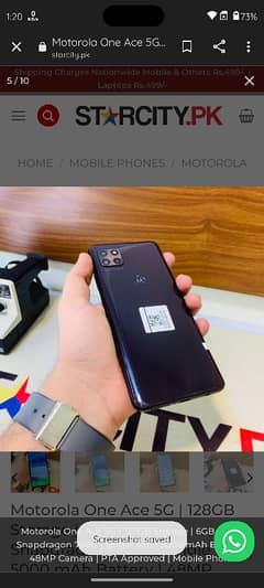 Motorola one ace 5g NON PTA 6/128