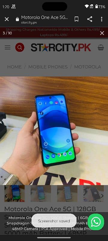 Motorola one ace 5g NON PTA 6/128 2