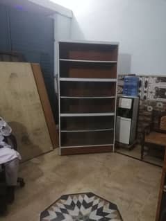 shelves with glass door