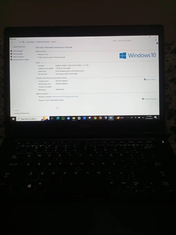 Dell laptop core i5 7gen 2