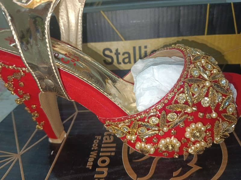 bridal heels red colour size 7 1